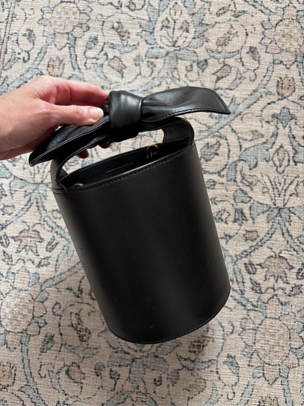 Ulla Johnson black bow bucket bag